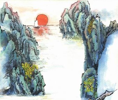 望天门山原文拼音版注音及带拼音朗读_唐代李白古诗文